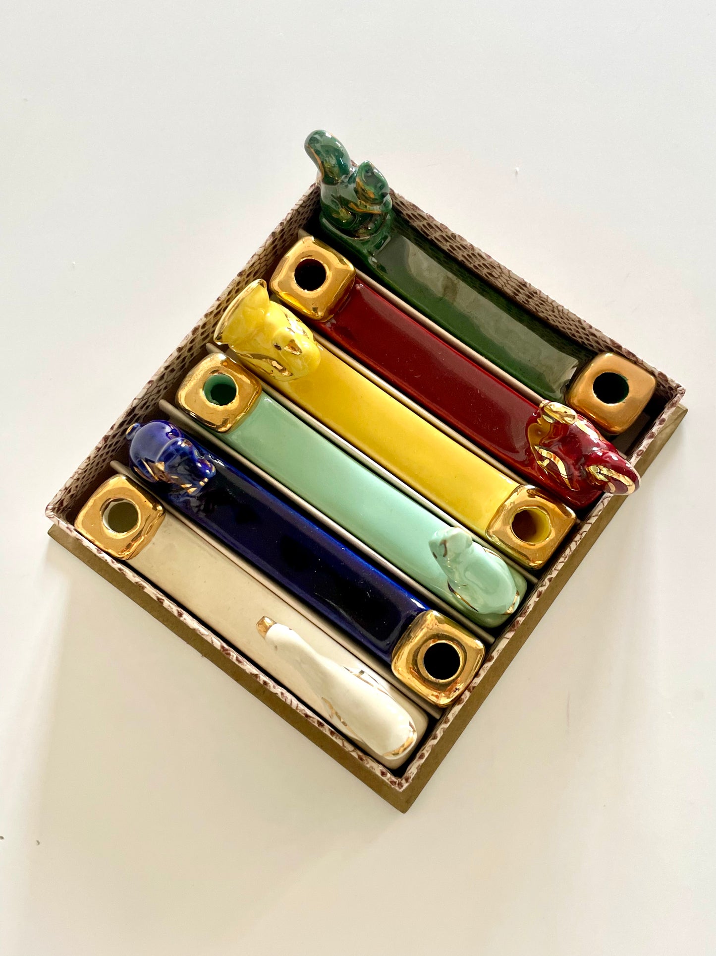 6 porte-couteaux Saint Clément animaux