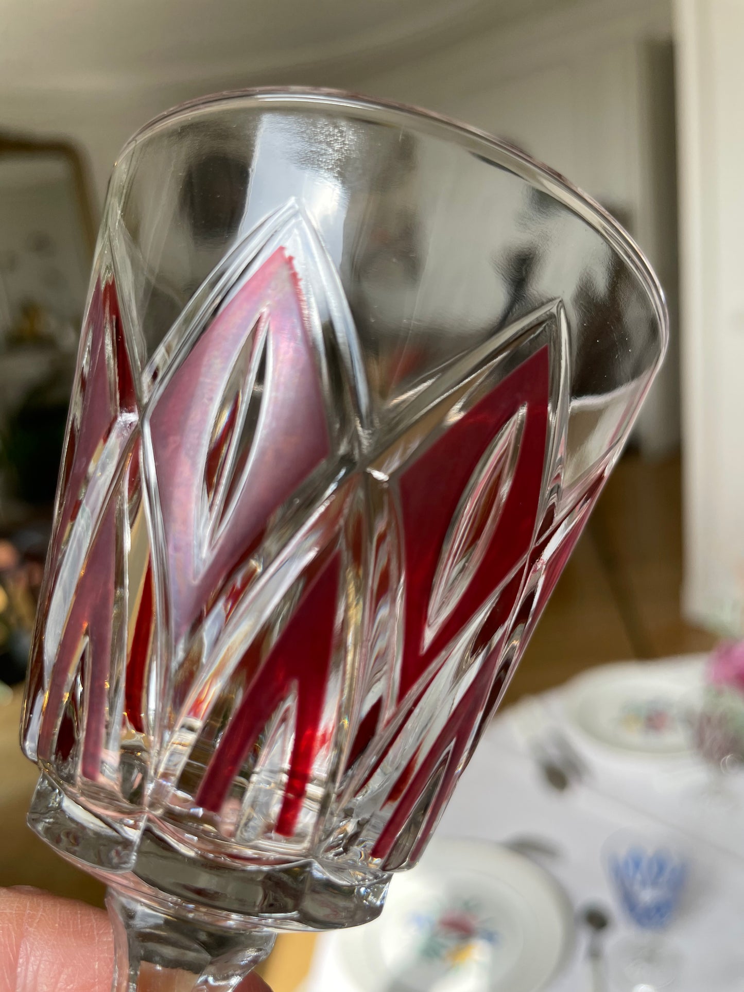 6 verres à pied Arlequin