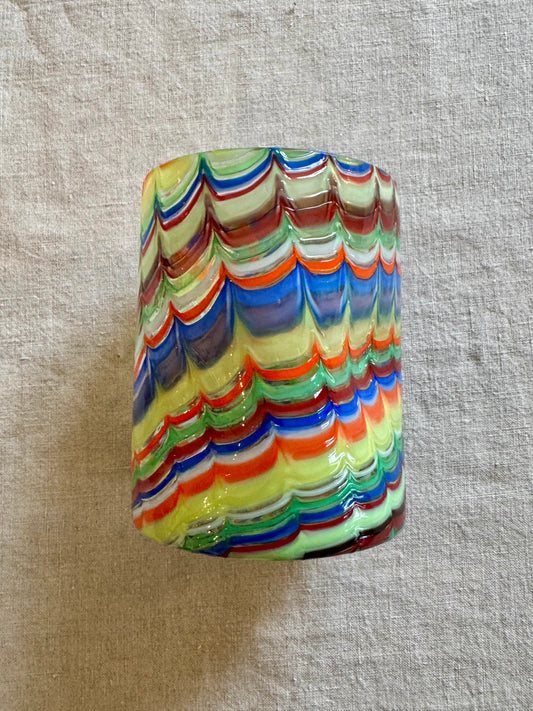 Verre/gobelet soufflé à la main italien