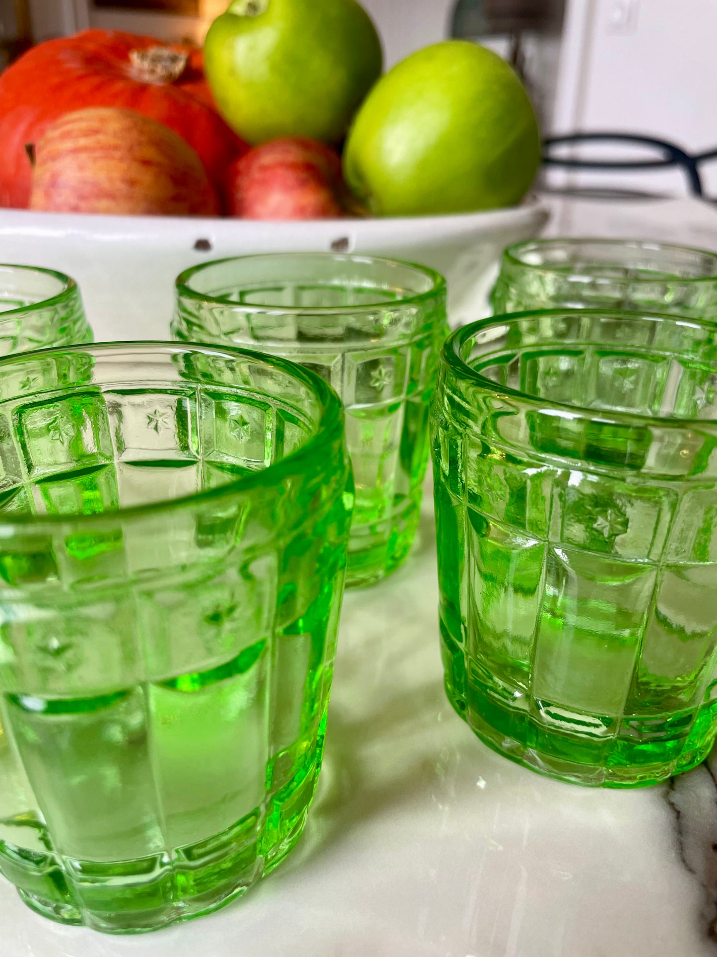 6 fluorescent shot glasses