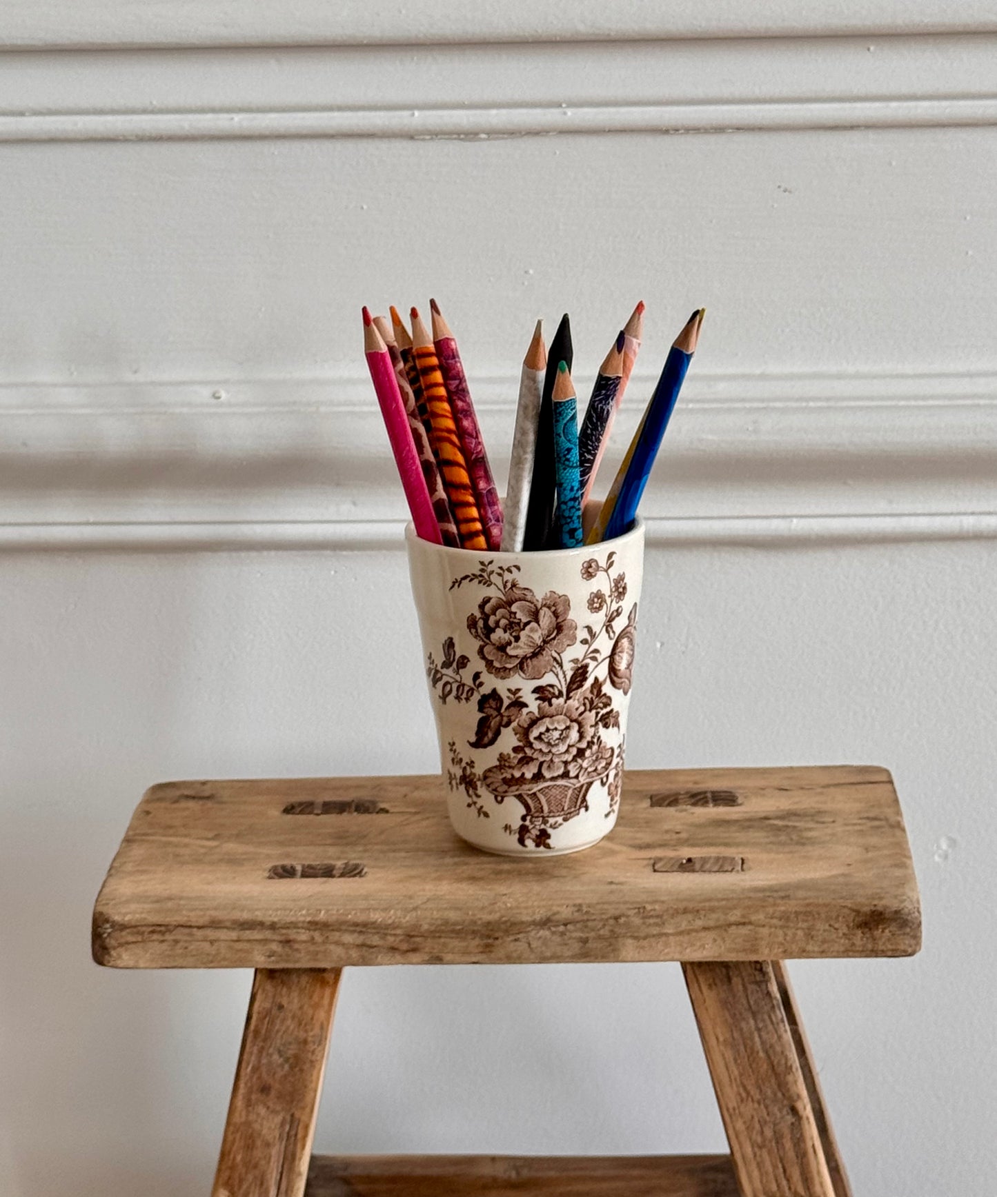 gobelet anglais Devonmoor - Décor floral vintage