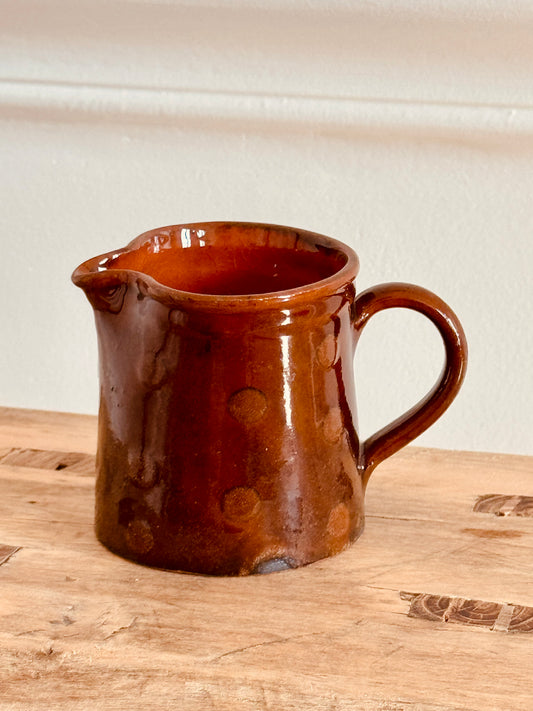 Mini carafe/verseuse en terre cuite vernissée