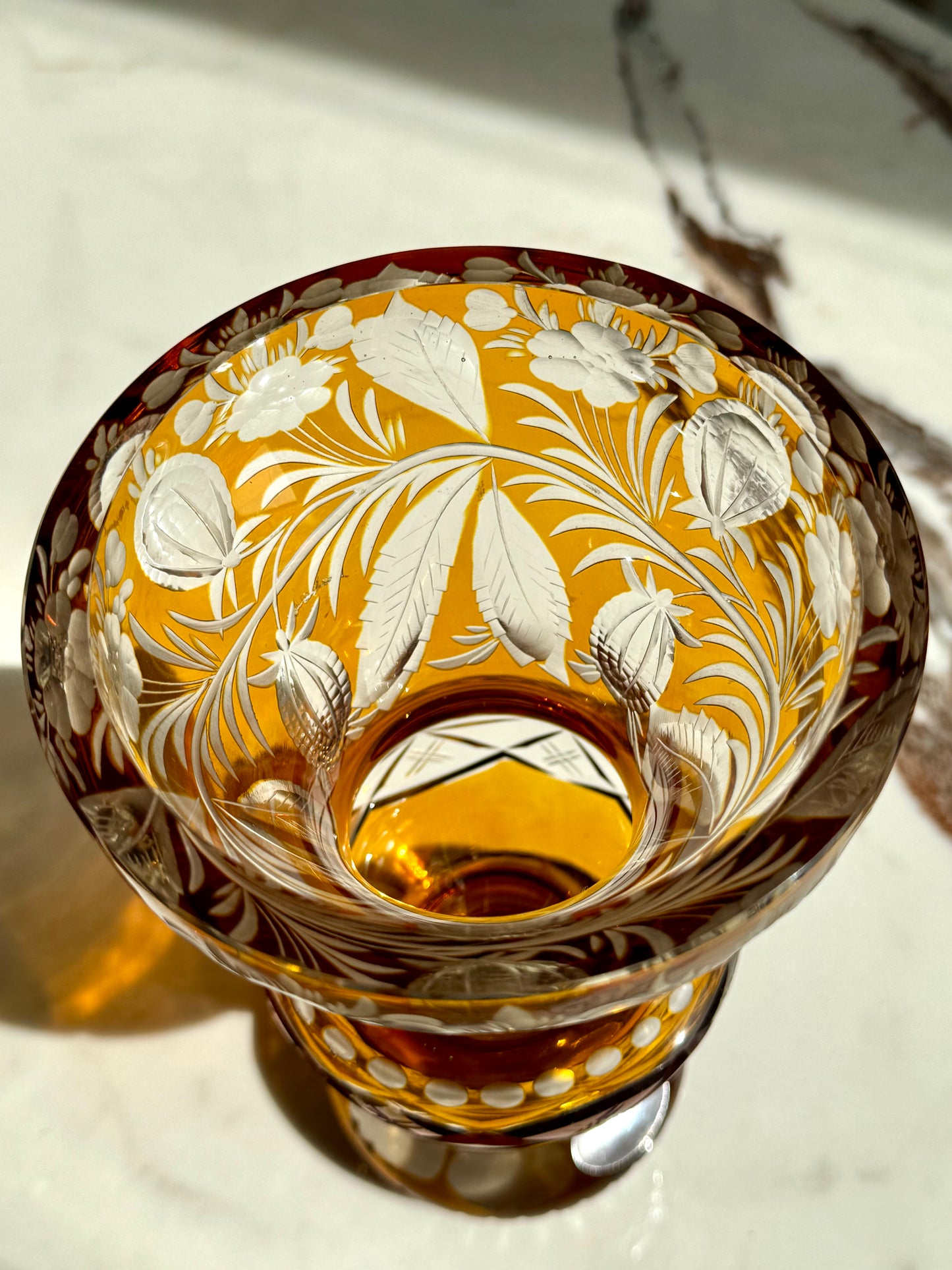 Vase en cristal de bohème.