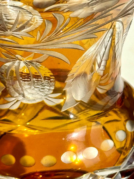 Vase en cristal de bohème.