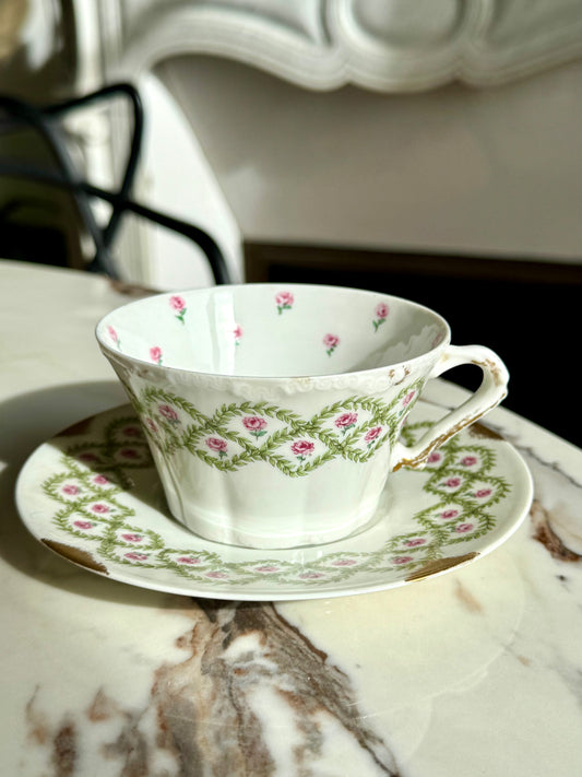 Paire de tasses pour petit déjeuner Haviland