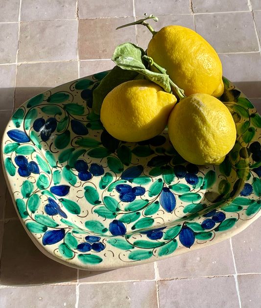 Plat rectangulaire sicilien en céramique