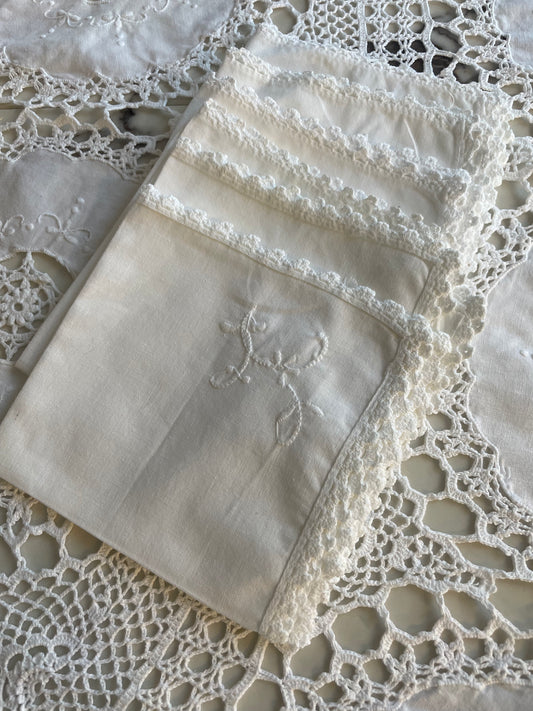 Nappe ronde sicilienne avec ses 6 serviettes