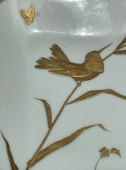 GINORI white and gold porcelain empty pocket