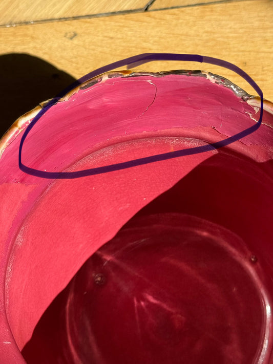 Cache pot en barbotine Gustave De Bruyn