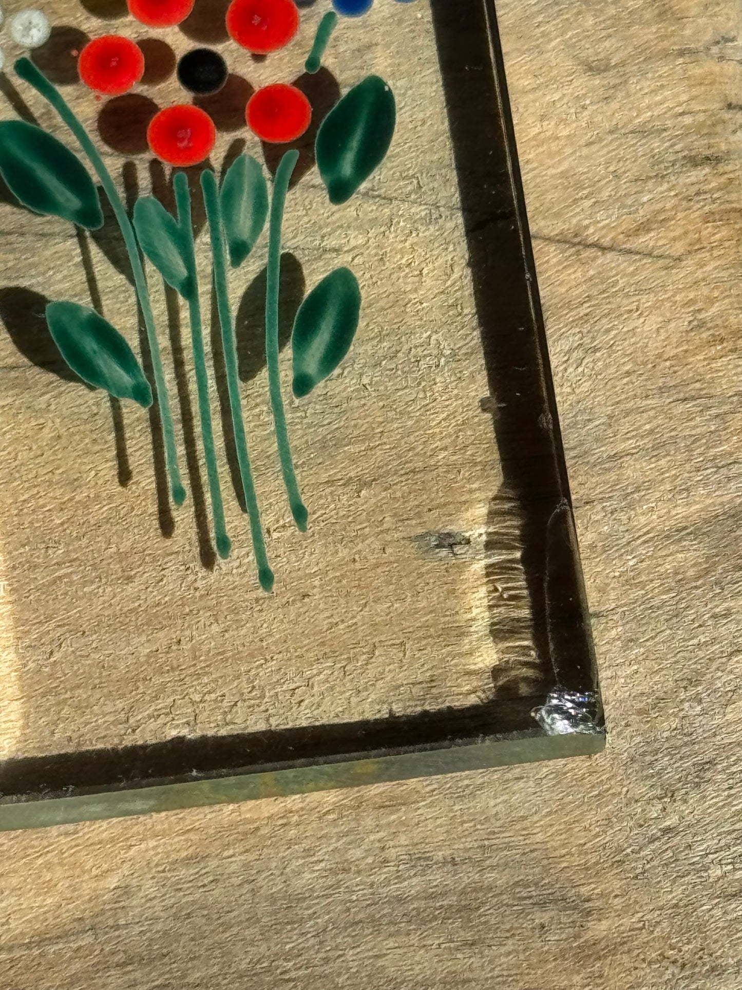 8 porte-couteaux motif fleuri