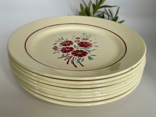 8 petites assiettes "Francine" Badonviller.