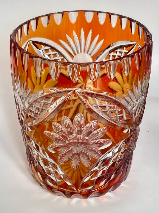 Vase en cristal de bohème vintage