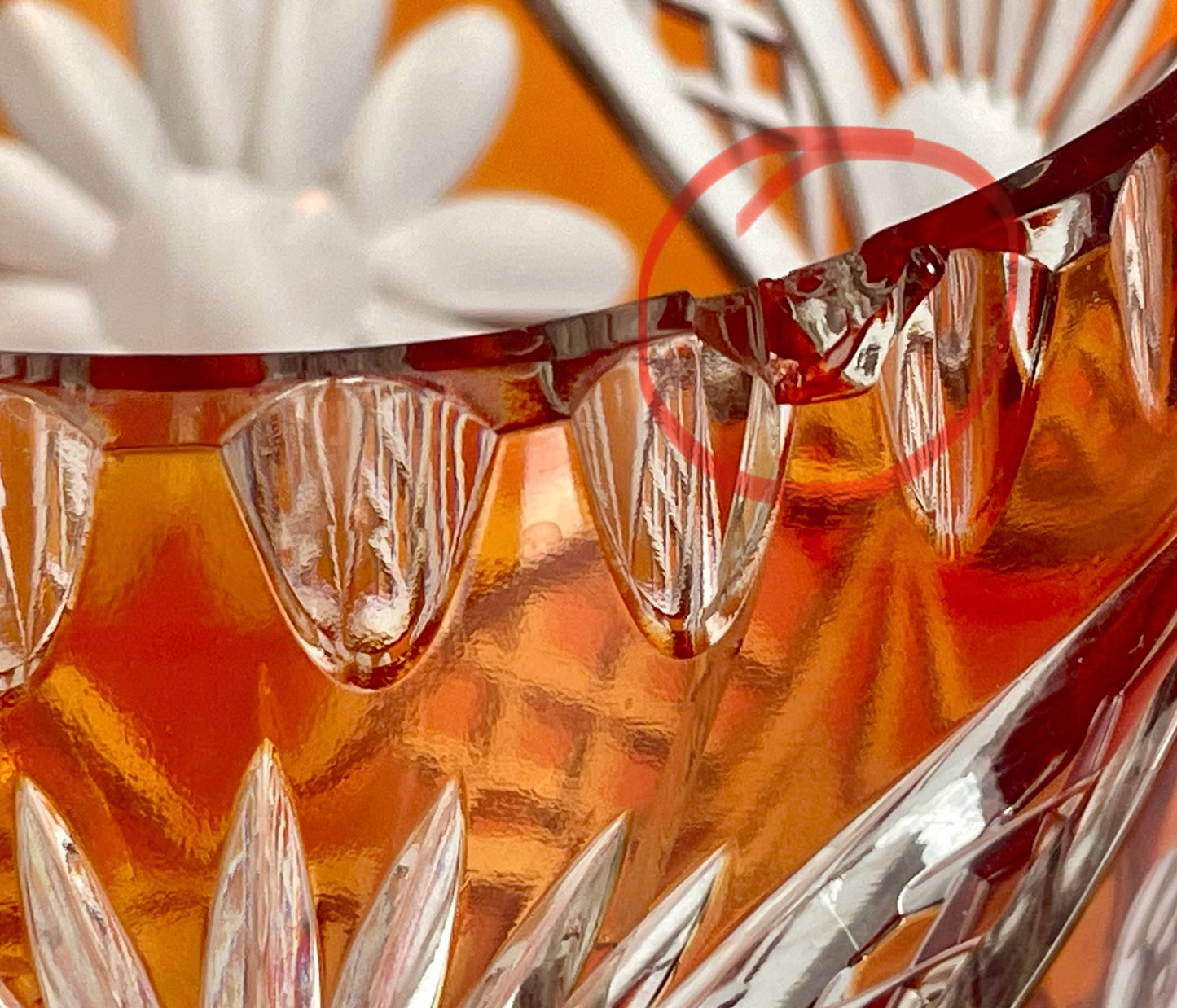 Vase en cristal de bohème vintage