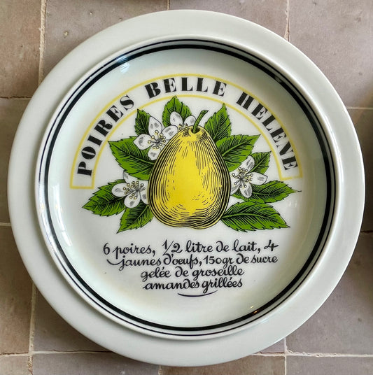 6 assiettes à dessert en porcelaine d'Auteuil