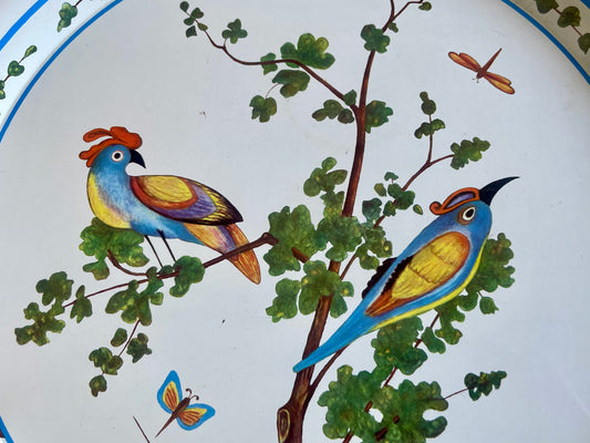 Plateau en métal blanc