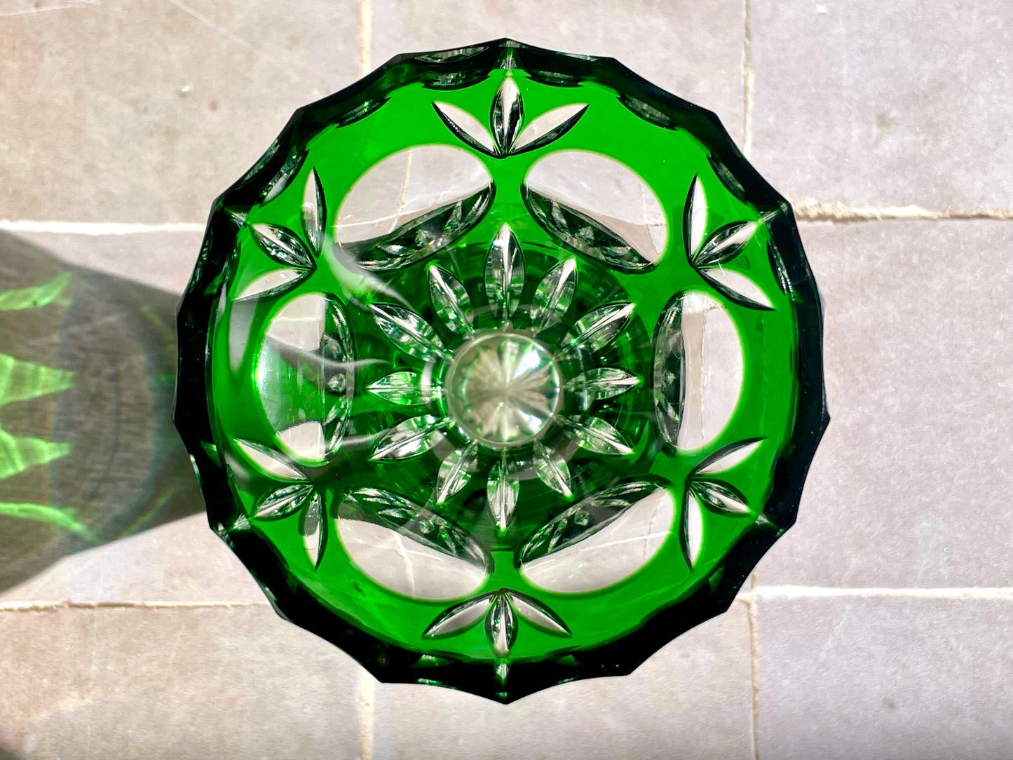 Tout petit vase en cristal de bohème