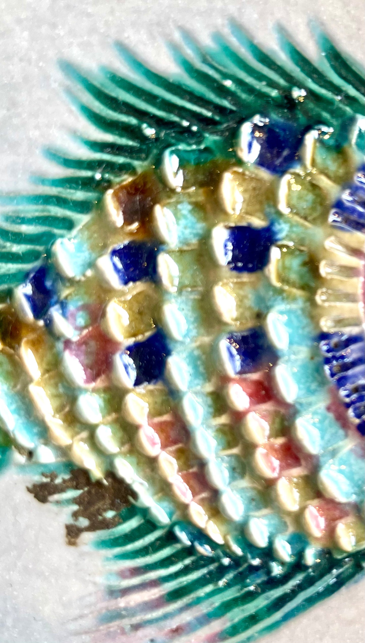 Vide-poche carré motif poisson