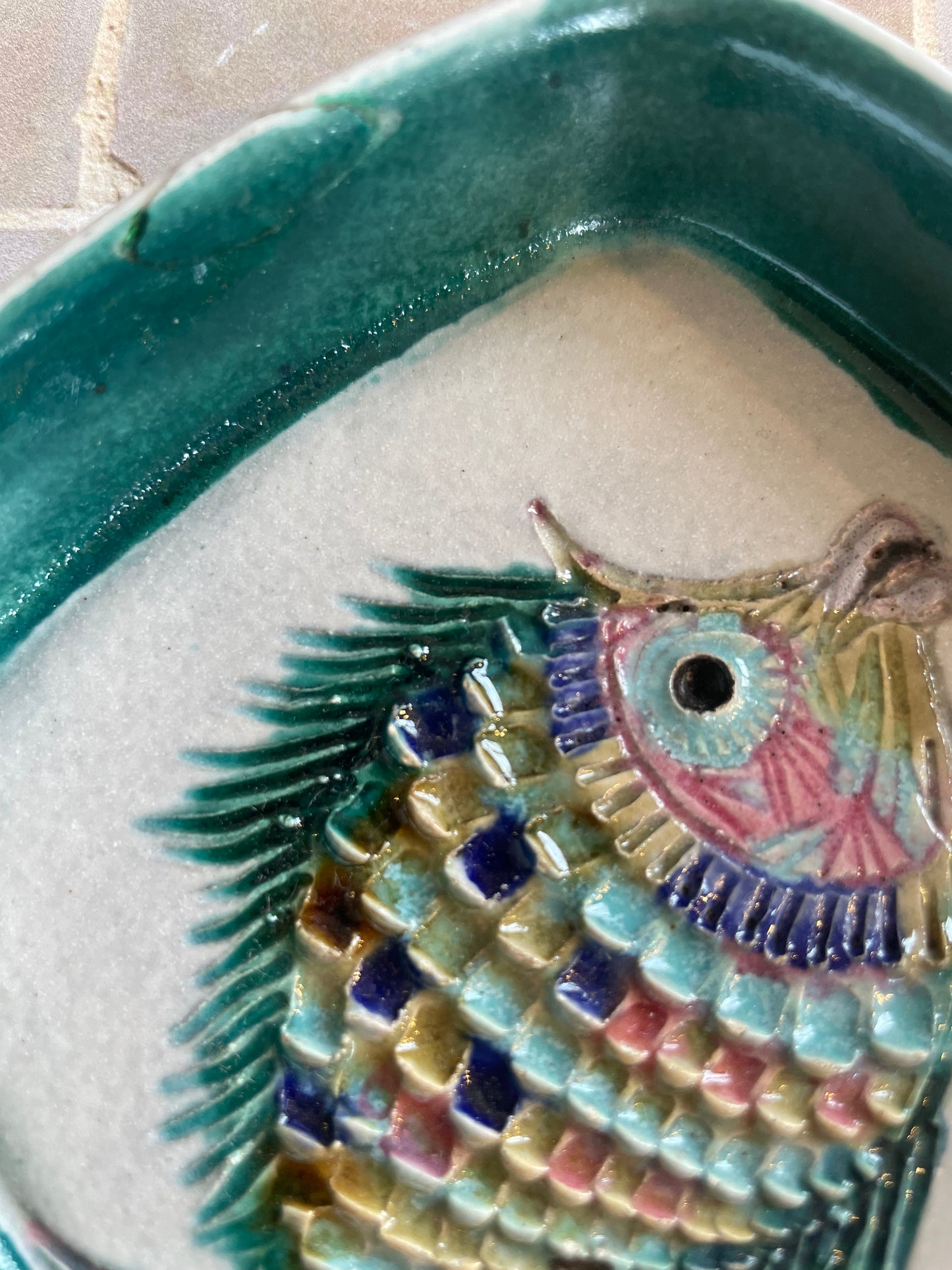 Vide-poche carré motif poisson