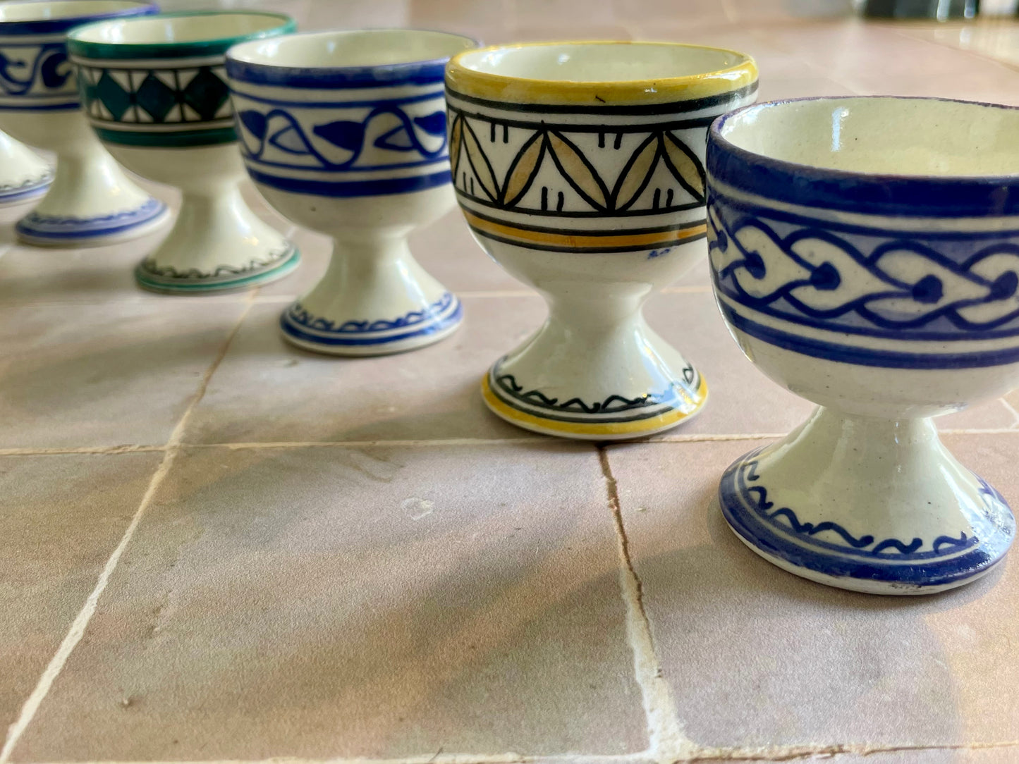 6 Moroccan egg cups from Fez.