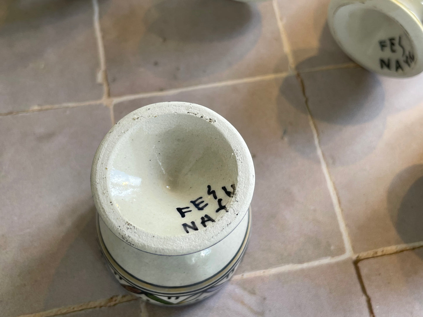 6 Moroccan egg cups from Fez.