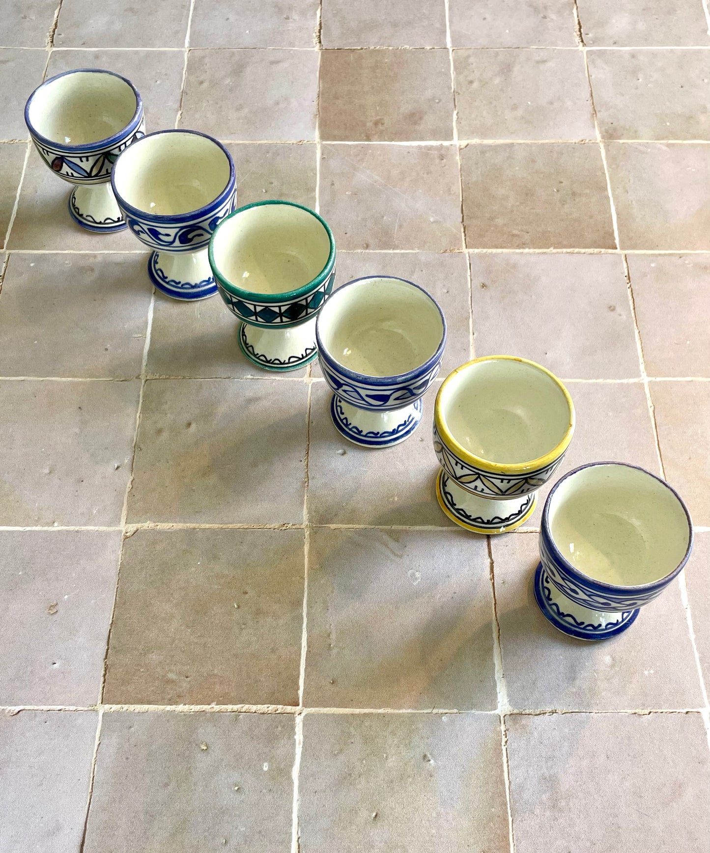 6 Moroccan egg cups from Fez.