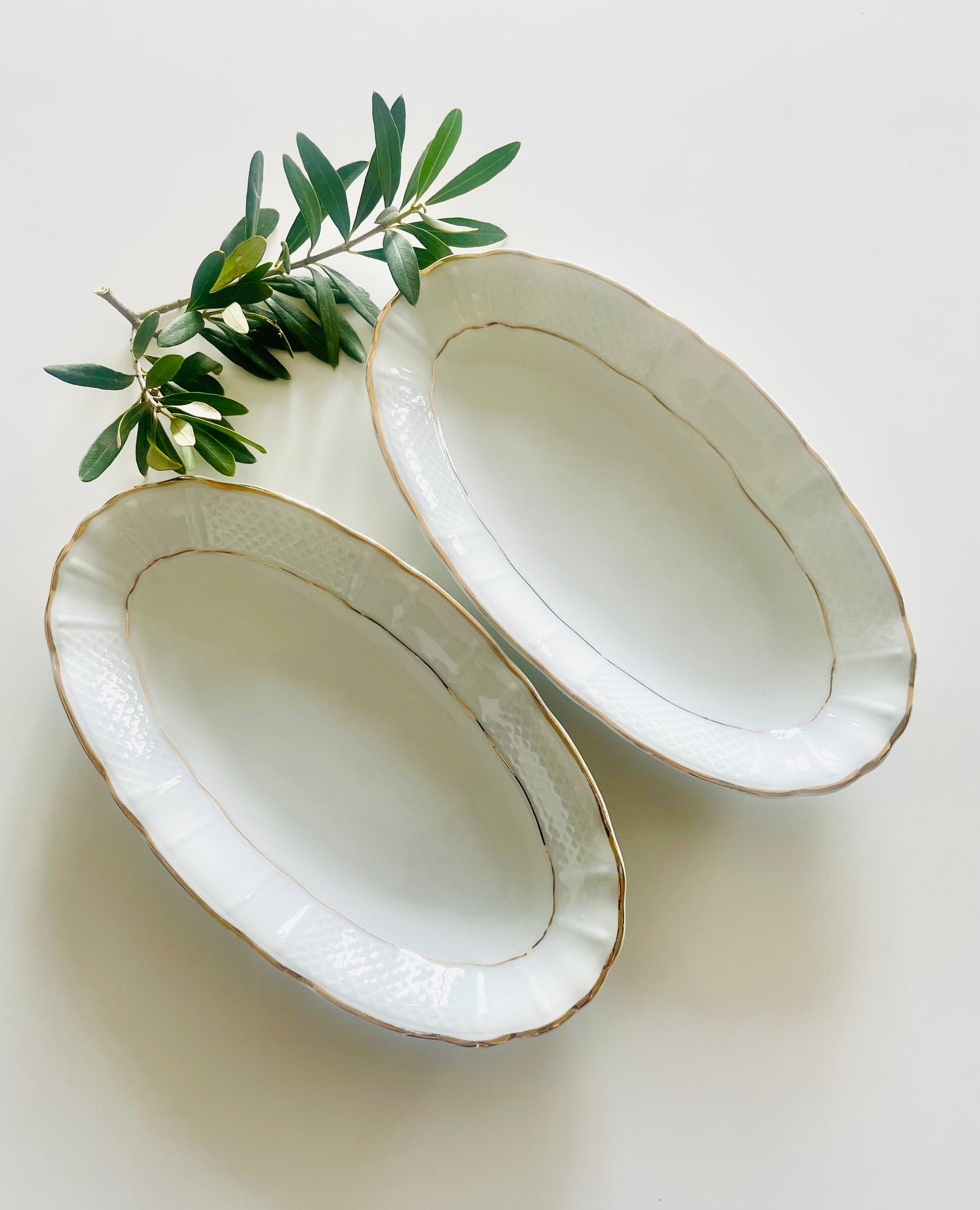 Two Bernardaud Limoges porcelain dishes