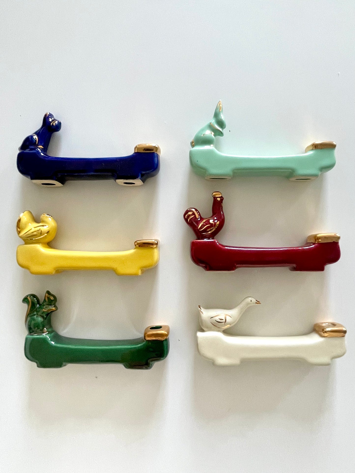 6 Saint Clement animal knife holders