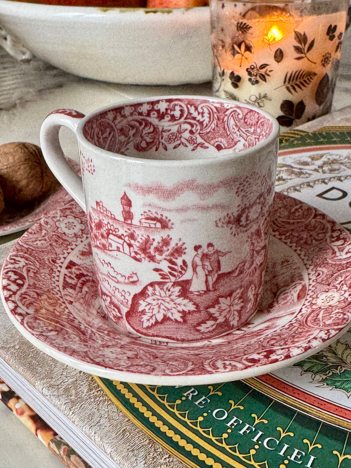 4 tasses à café en porcelaine anglaise