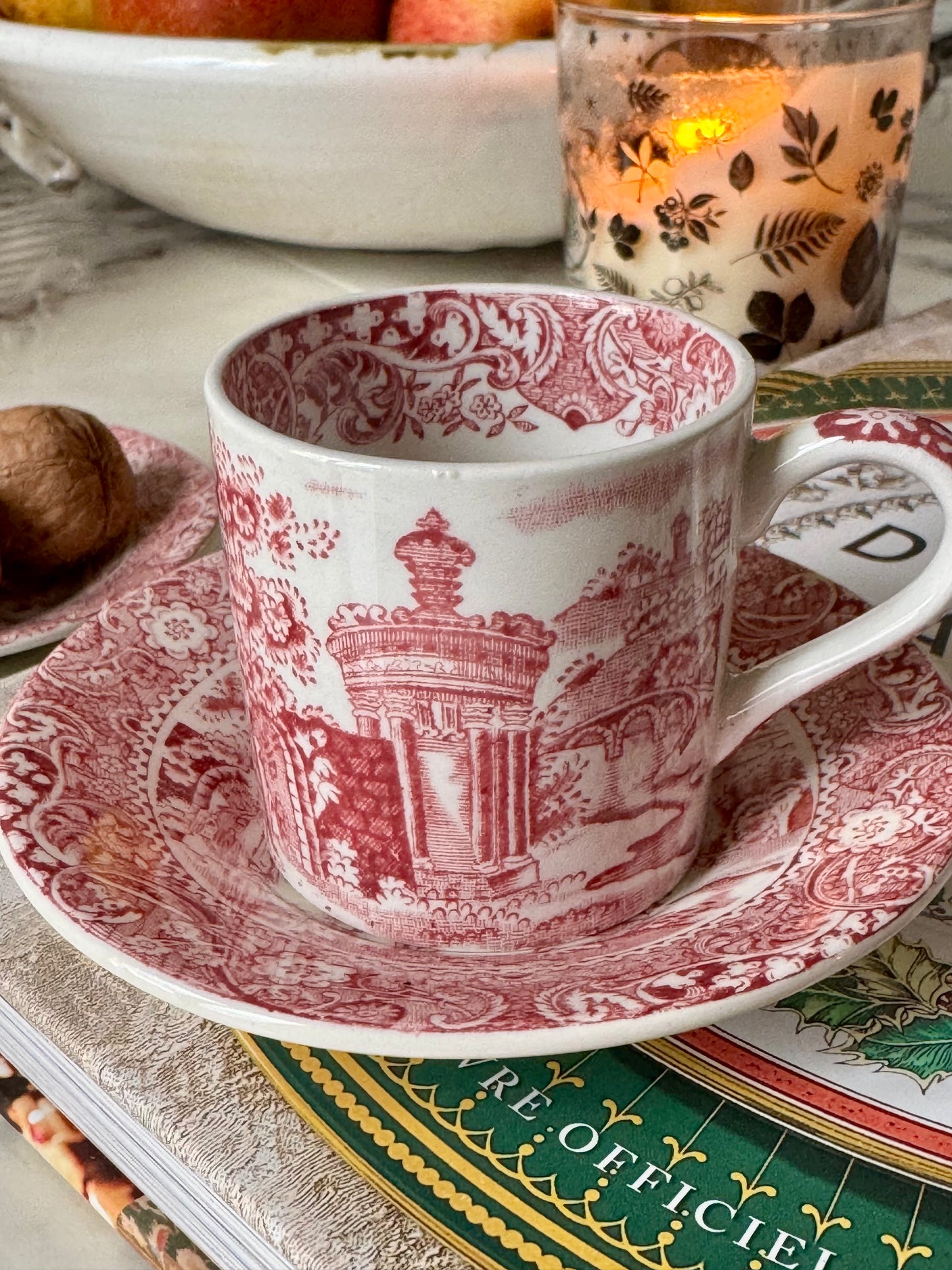 4 tasses à café en porcelaine anglaise