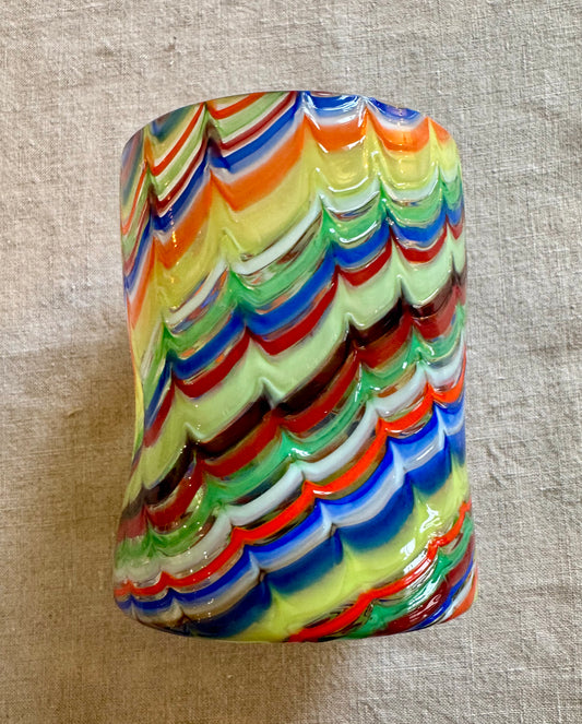 Verre/gobelet soufflé à la main italien