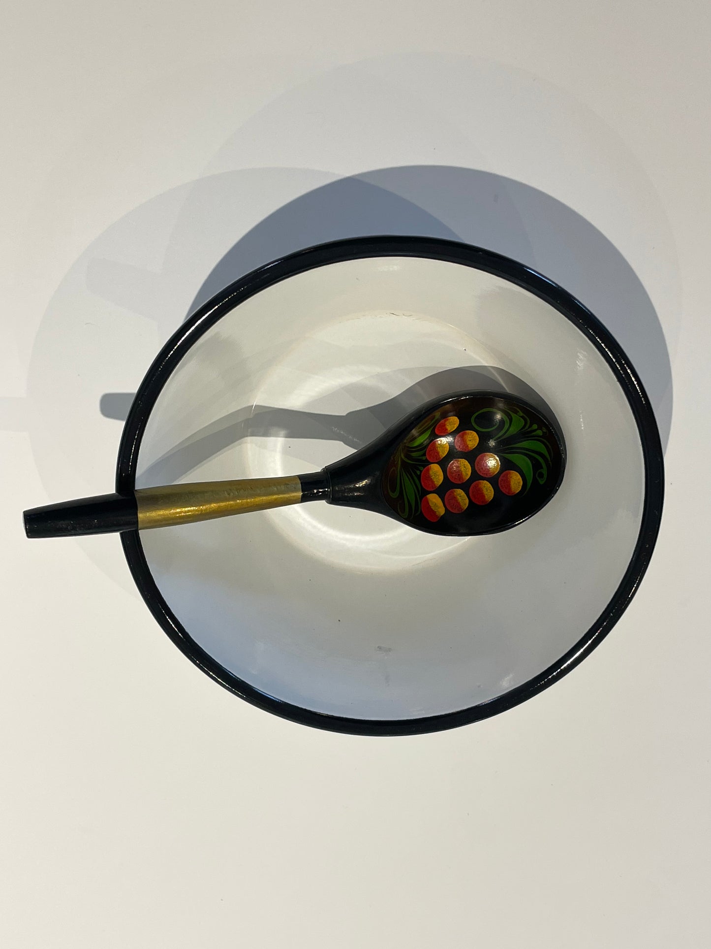 Small enamelled metal salad bowl