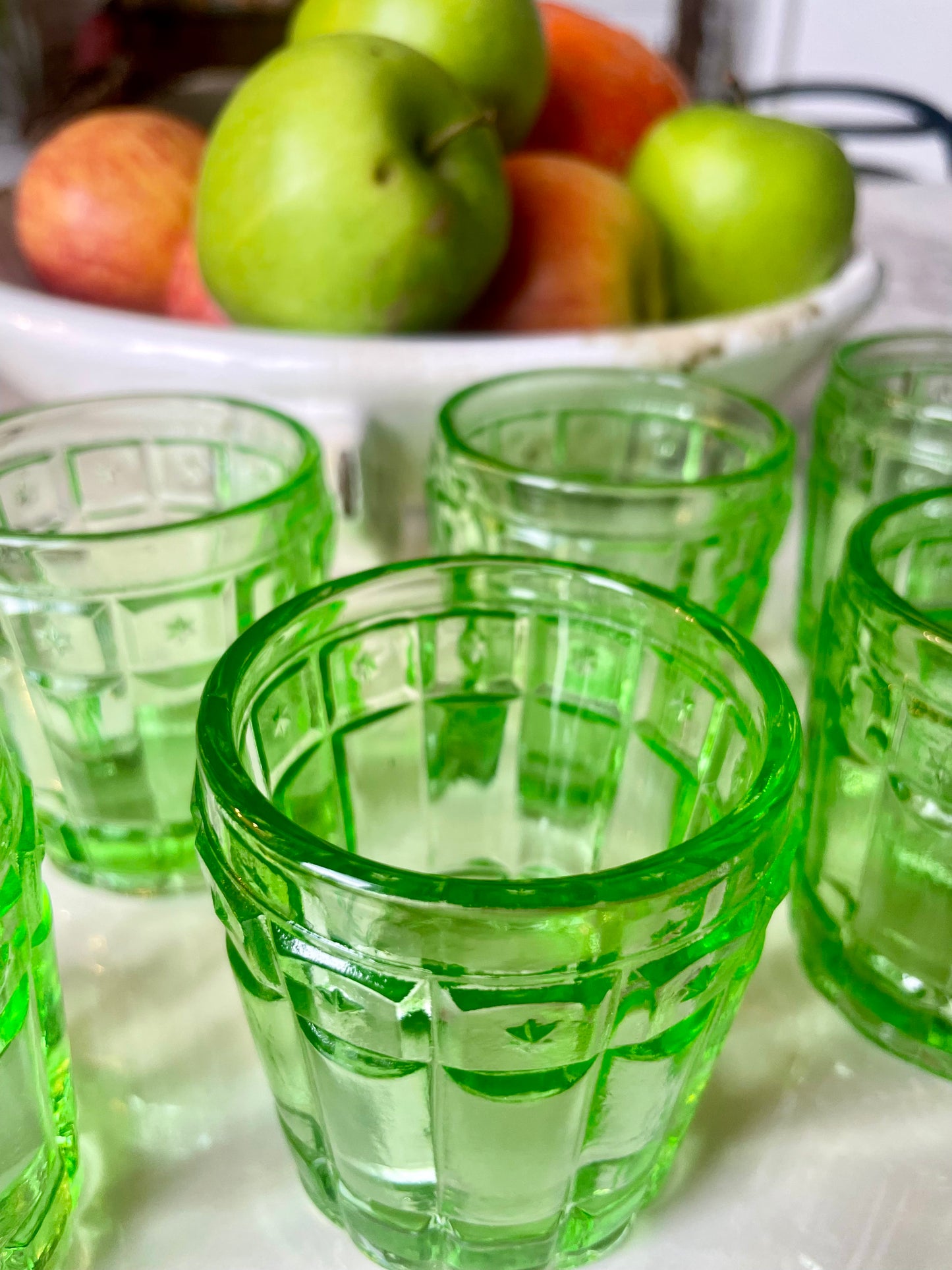 6 fluorescent shot glasses