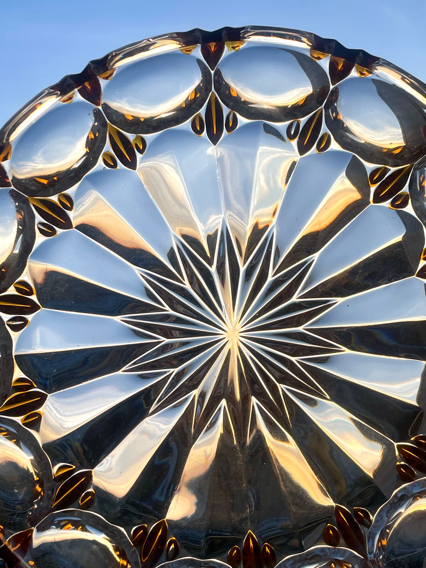 Vintage glass salad bowl