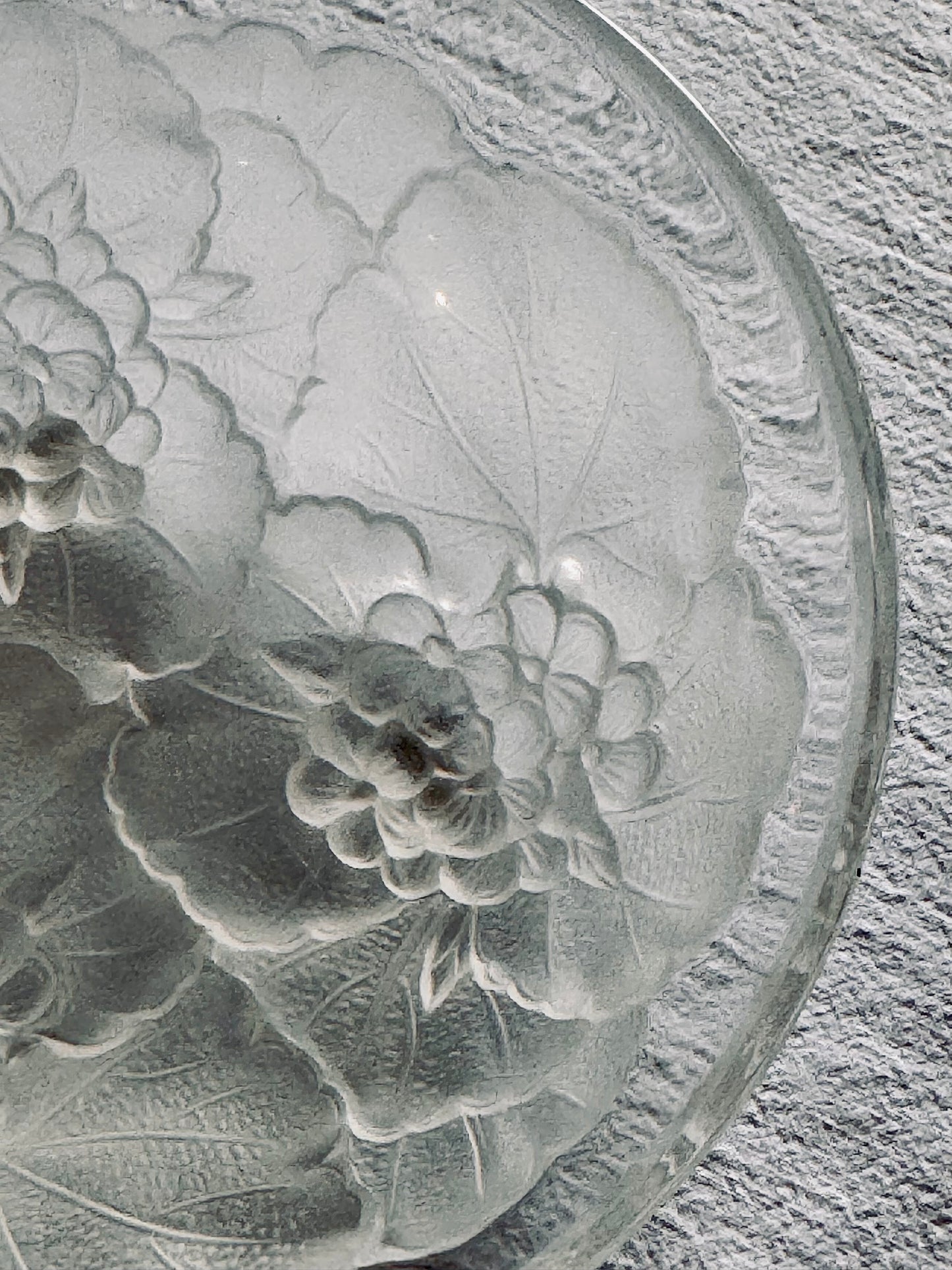 Coupelle en cristal motif hortensias