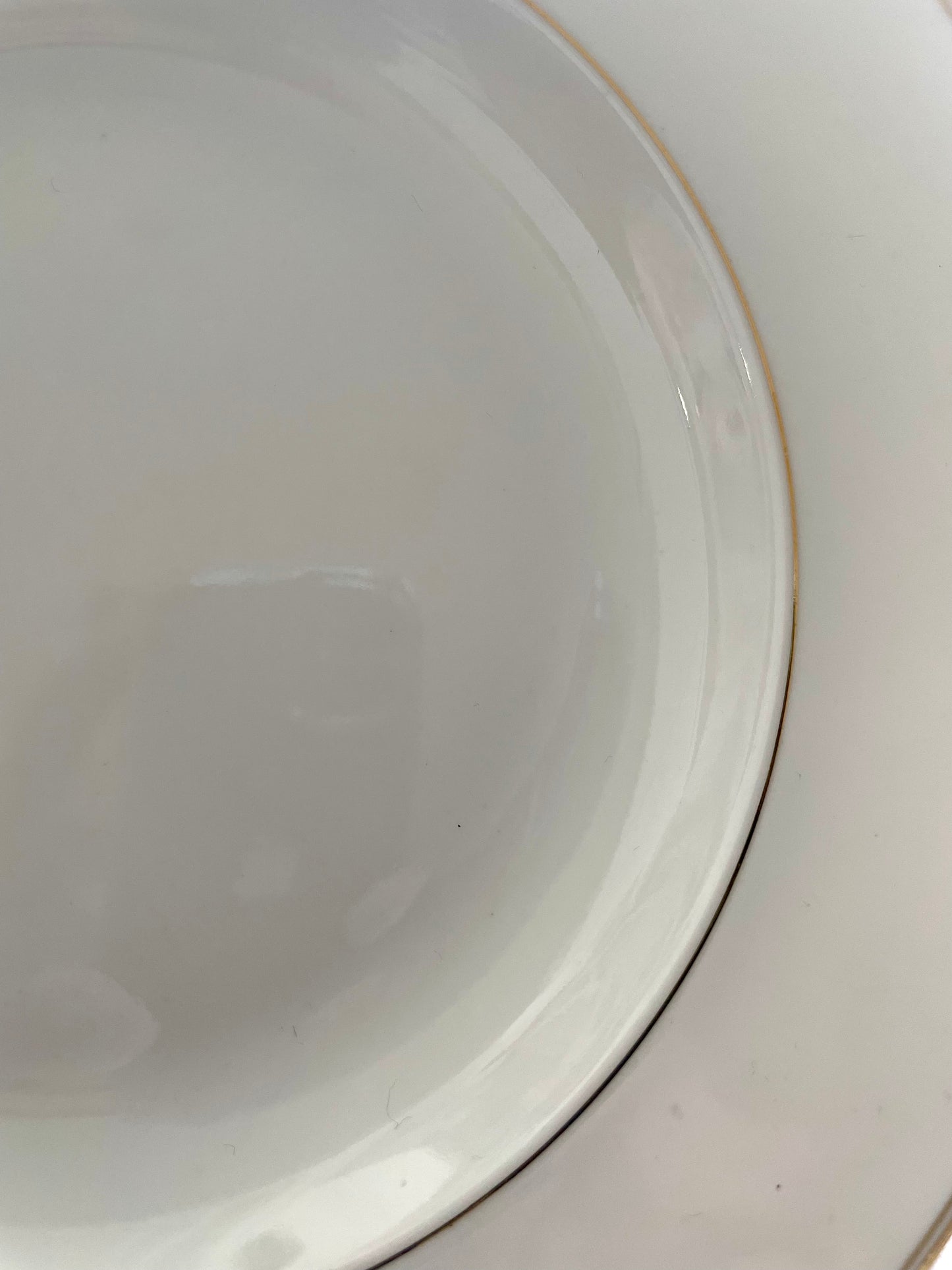 Georges Boyer white Limoges porcelain dinner service with gold edging
