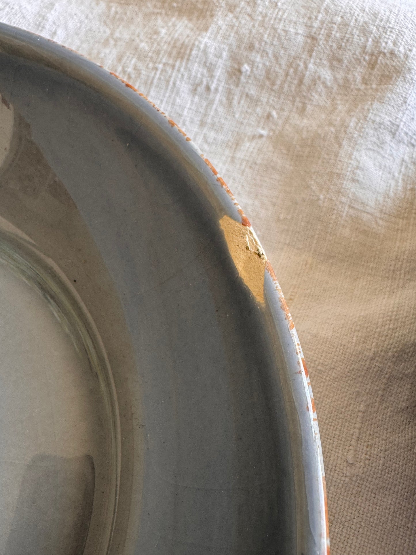 4 assiettes creuses bleu-gris VARAGES