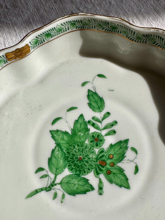 Vide-poche en porcelaine Apponyi vert HEREND