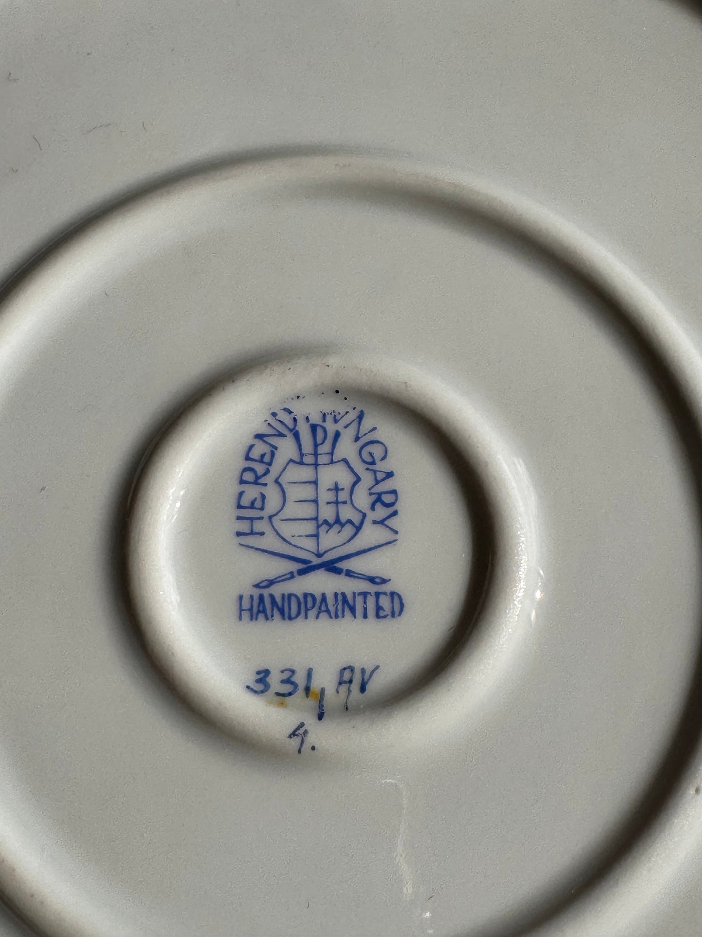 Vide-poche en porcelaine Apponyi vert HEREND