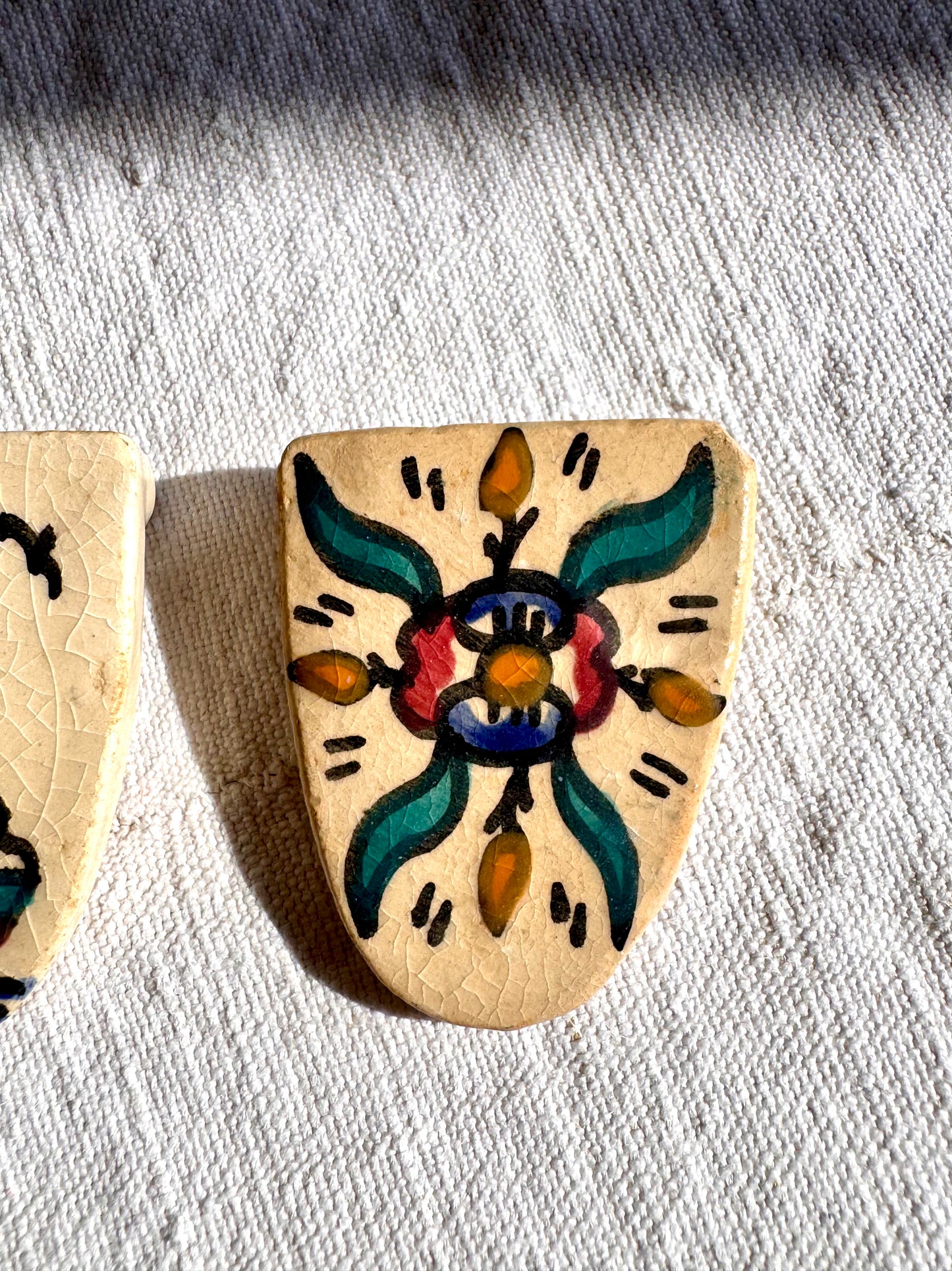 6 porte-couteaux en céramique. Artisanat tunisien.