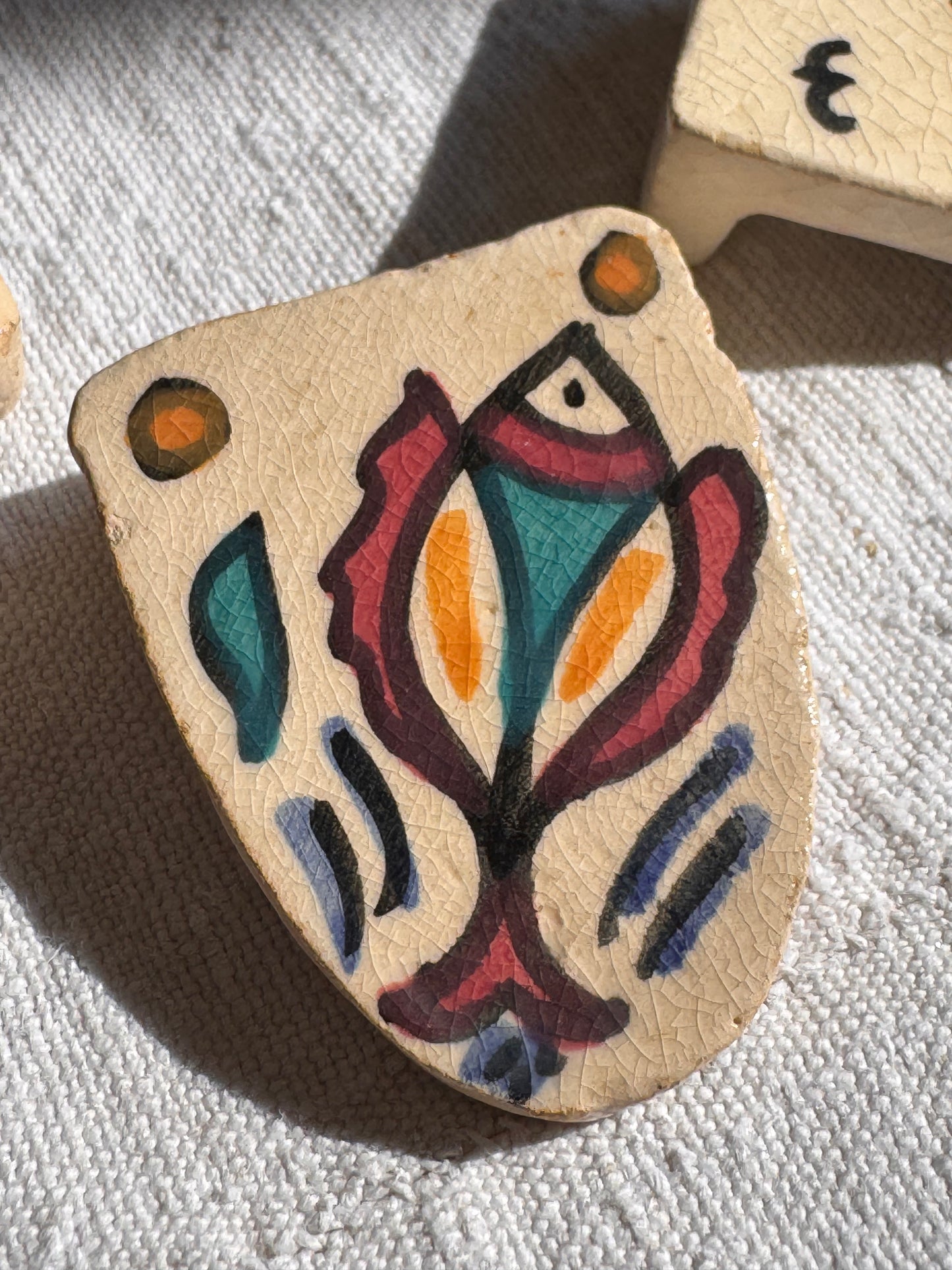 6 porte-couteaux en céramique. Artisanat tunisien.