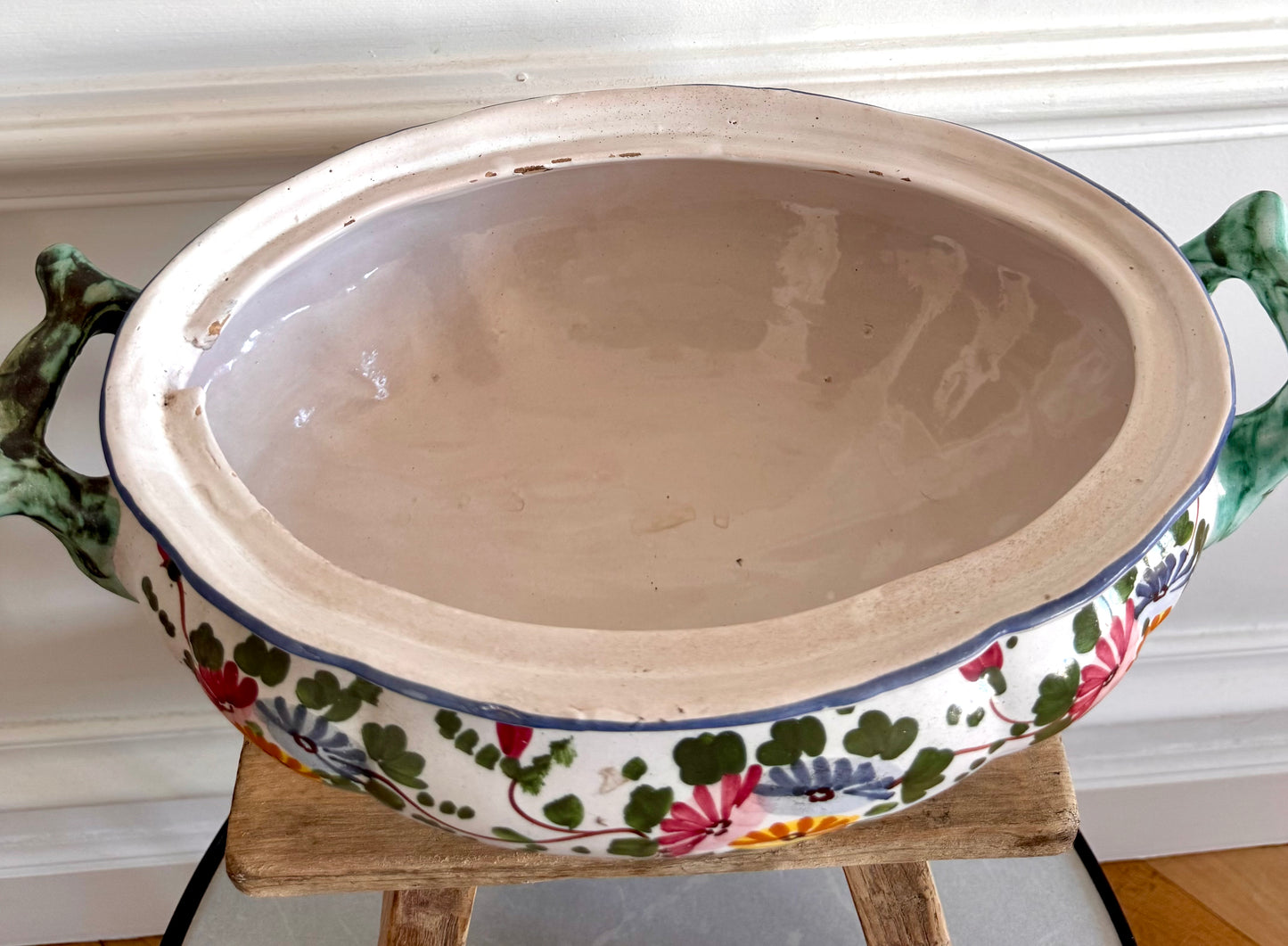 Soupière en céramique décor floral