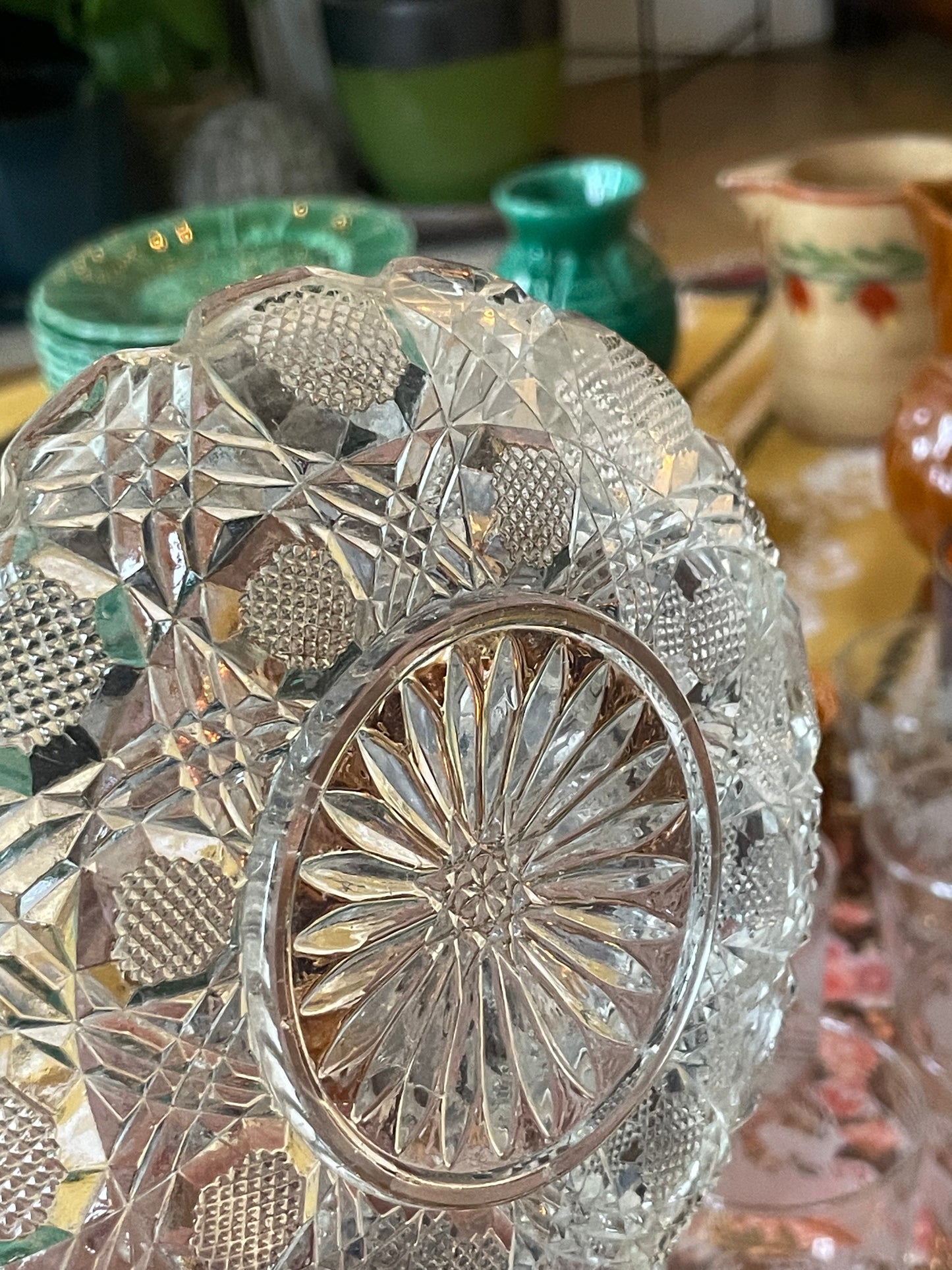 Pair of bottle coasters.