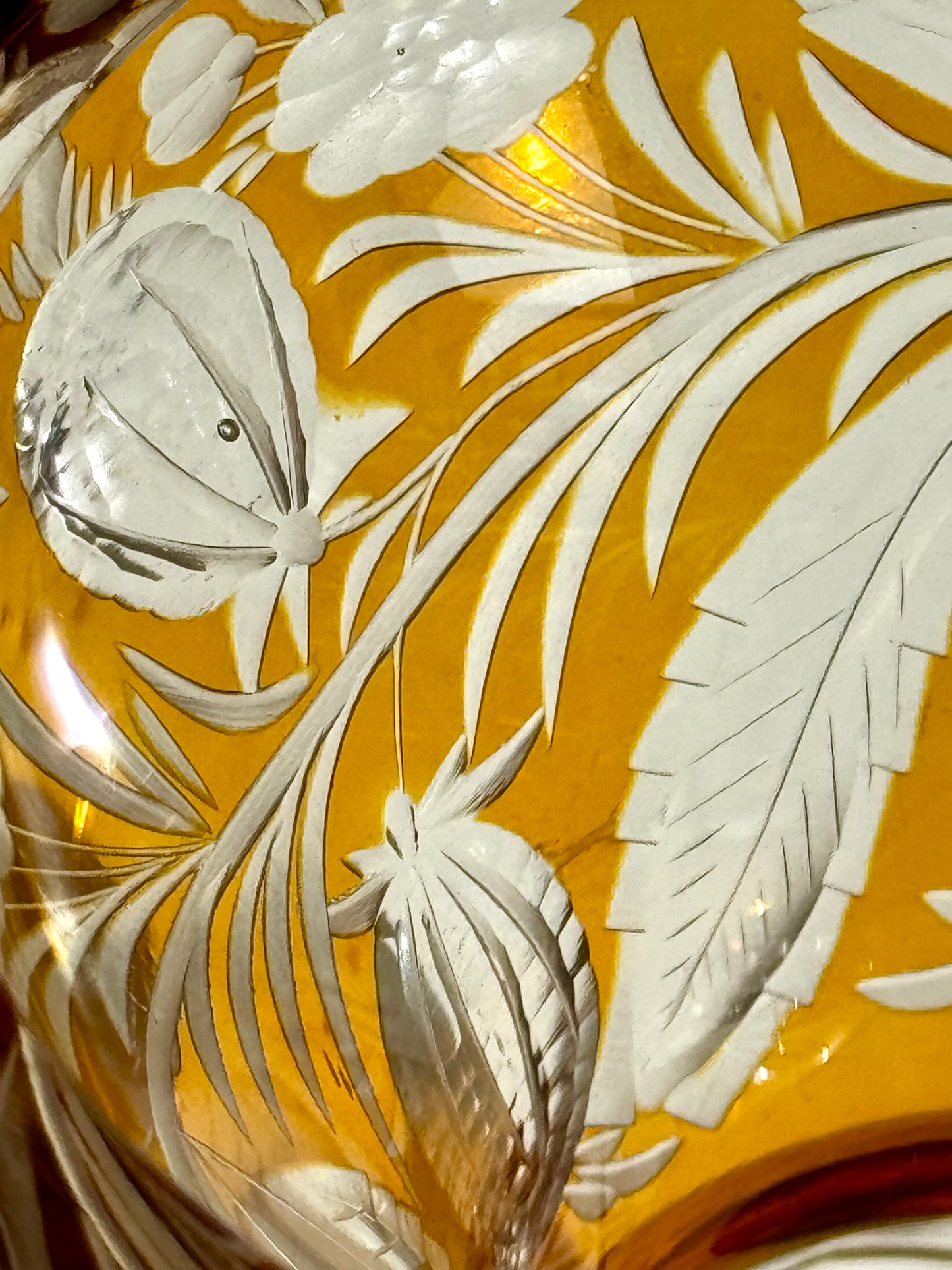 Vase en cristal de bohème.
