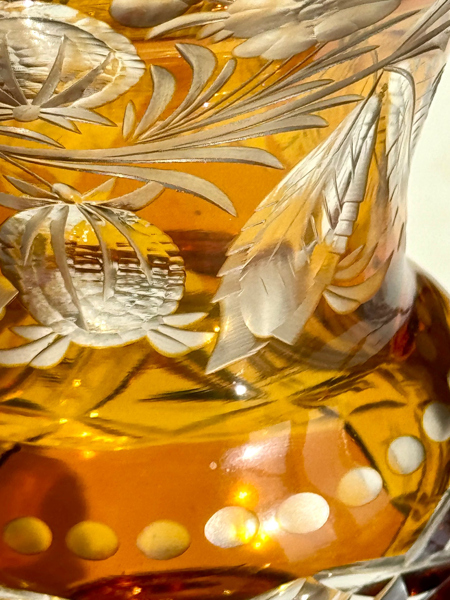 Vase en cristal de bohème.