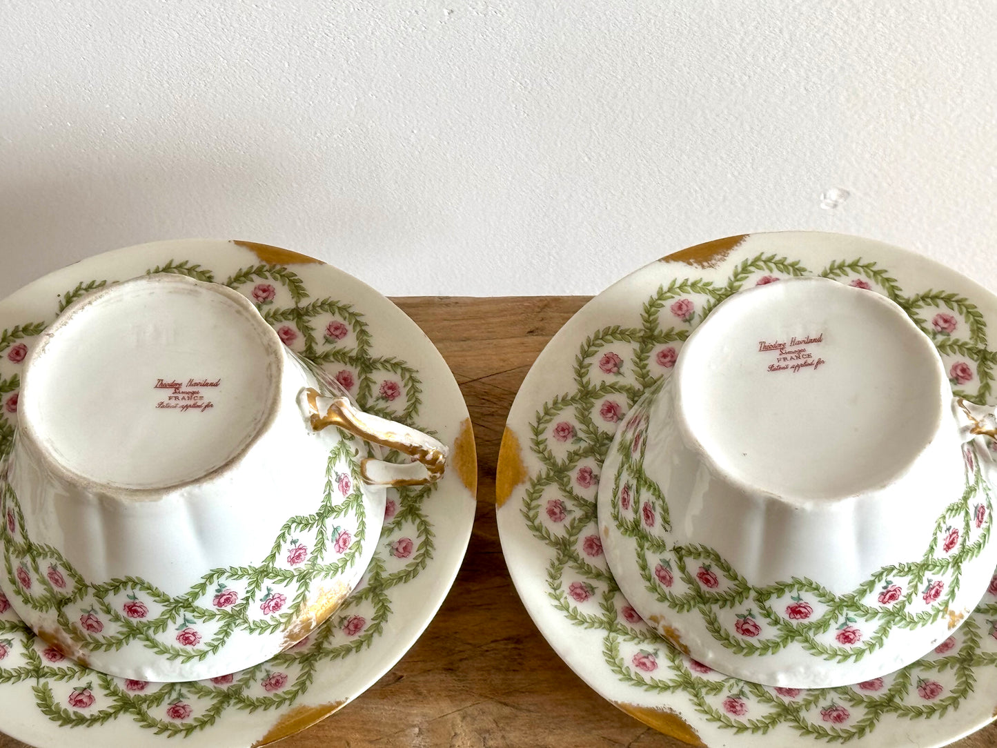 Paire de tasses pour petit déjeuner Haviland