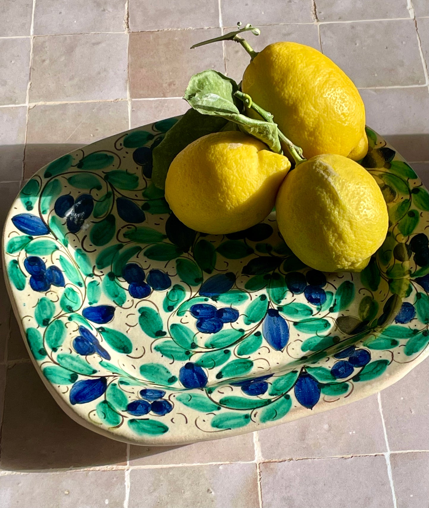 Sicilian rectangular ceramic dish