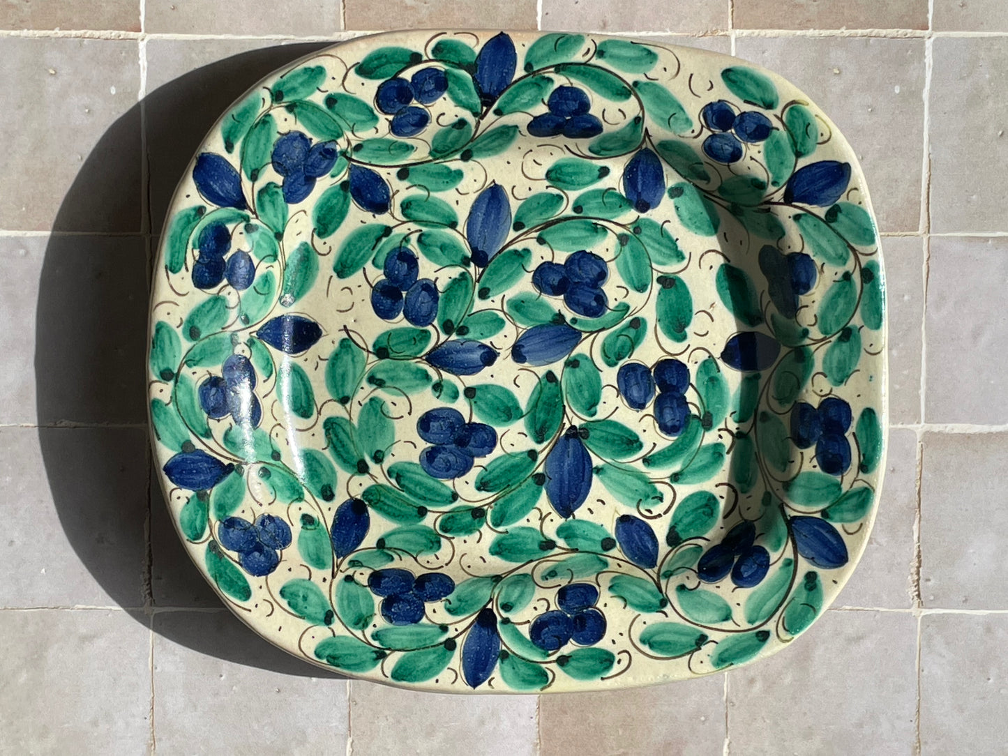 Sicilian rectangular ceramic dish