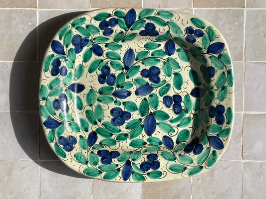 Sicilian rectangular ceramic dish