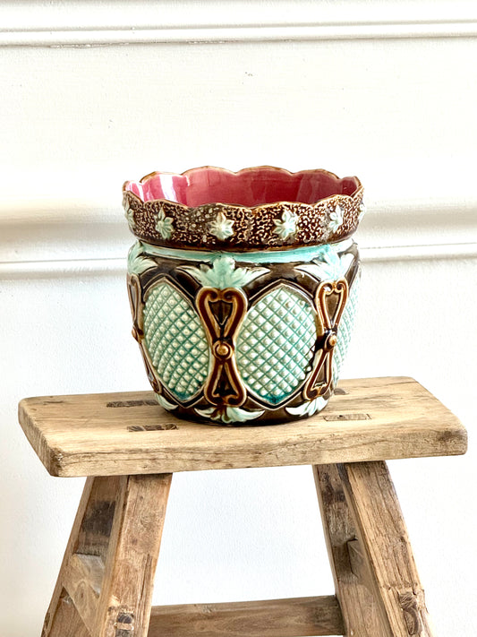 Cache pot en barbotine Gustave De Bruyn