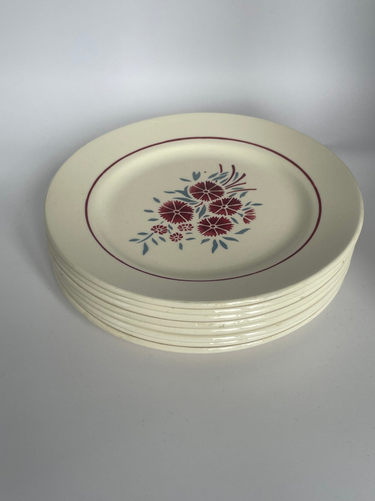 8 petites assiettes "Francine" Badonviller.
